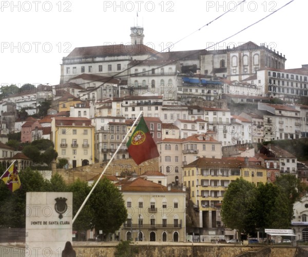 University of Coimbra, Coimbra, Coimbra district, Portugal, Europe, aerial view, birds-eyes view,