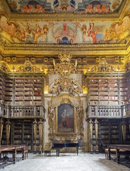 Biblioteca Joanina, historical university library, University of Coimbra, Coimbra, Coimbra