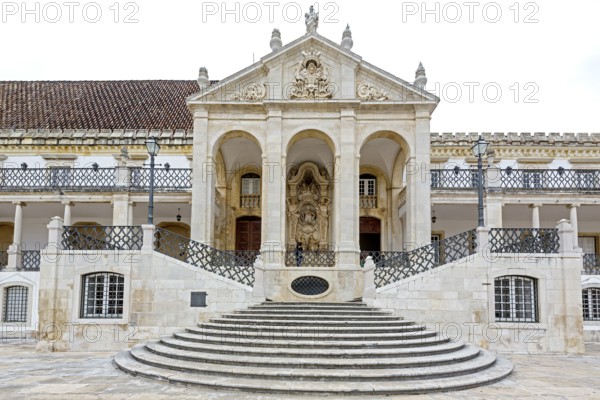 University of Coimbra, Coimbra, Coimbra district, Portugal, Europe, aerial view, birds-eyes view,