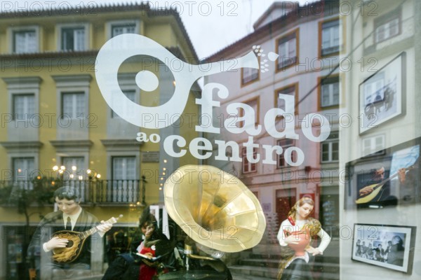 Fado singer in a cultural centre, Coimbra, Coimbra district, Portugal, Europe, aerial view,