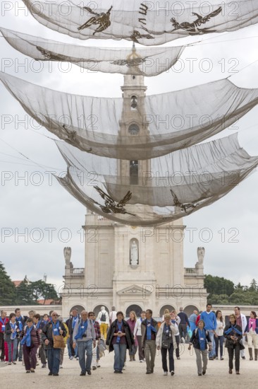 View from the entrance of the modern church of the Holy Trinity, Igreja da Santissima Trindade,