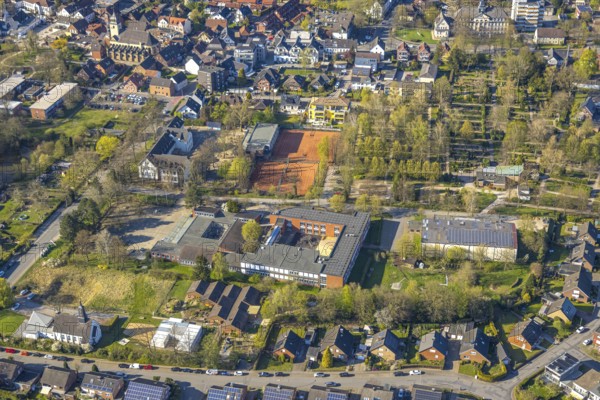 Aerial view, Förderzentrum Nord Schule, Auf den Äckern, Bork, Selm, Münsterland, North