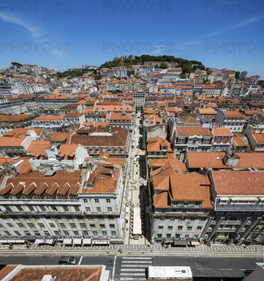 View from Portugal's most famous lift Elevador do Município or Elevador da Biblioteca and Elevador