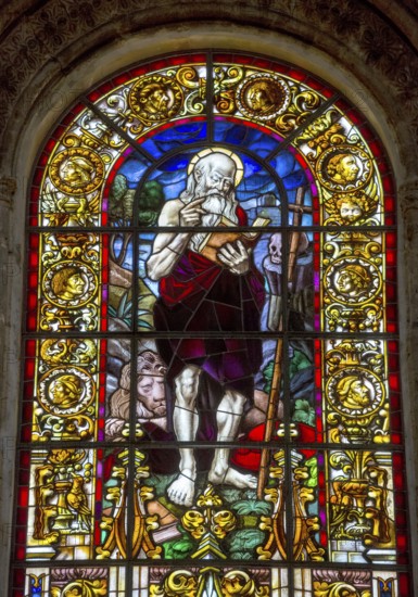 Church windows, Mosteiro dos Jerónimos, UNESCO World Heritage Site, Lisbon, Lisbon District,