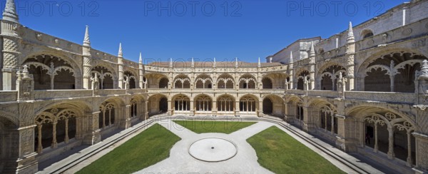 Manueline Cloister of Joao de Castilhos, Mosteiro dos Jerónimos, panoramic views, UNESCO World