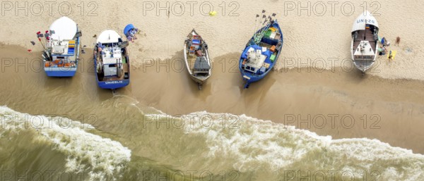 UnieÅ'cie, nest, West Pomerania, sandy beach, fishing boats, beach life, Baltic Sea coast,