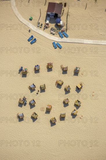 Sandy beach beach, beach chairs, KoÅ'obrzeg, Baltic Sea coast, holiday region, Województwo