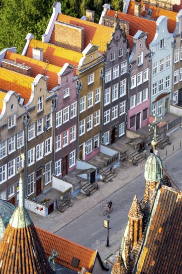 GdaÅsk, view from St. Mary's Church, gabled merchants' houses, GdaÅsk city, Old Town of GdaÅsk,