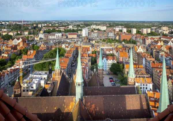 GdaÅsk, view from St Mary's Church, Old Town of Gdansk, Gdansk, Baltic Sea coast, Baltic Sea,
