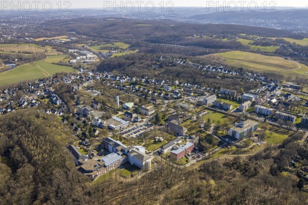Aerial view, Evangelische Stiftung Volmarstein, workshop for disabled people, medical centre,