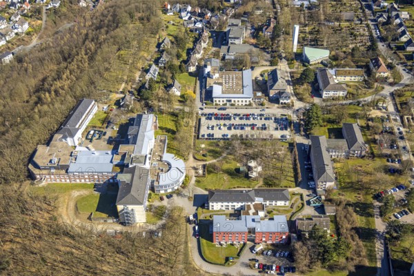 Aerial view, Evangelische Stiftung Volmarstein, workshop for disabled people, medical centre,