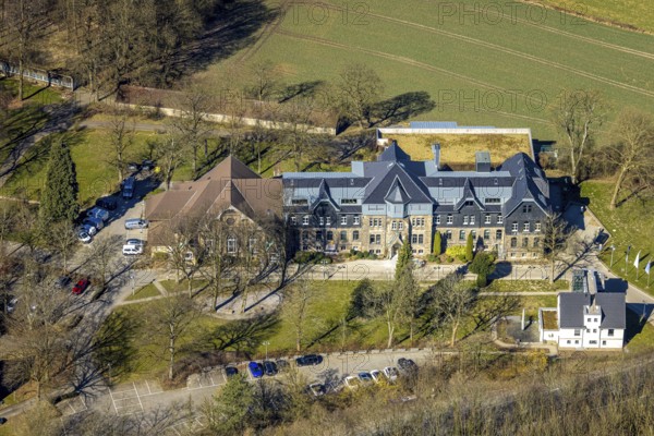 Aerial photo, RZV GmbH Rechenzentrum Volmarstein, company for database management, Grundschöttel,