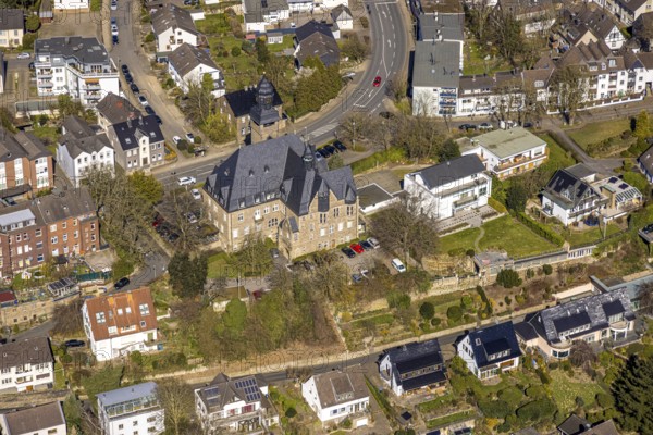 Aerial view, city administration Wetter (Ruhr) authority, Wetter, Ruhr area, North
