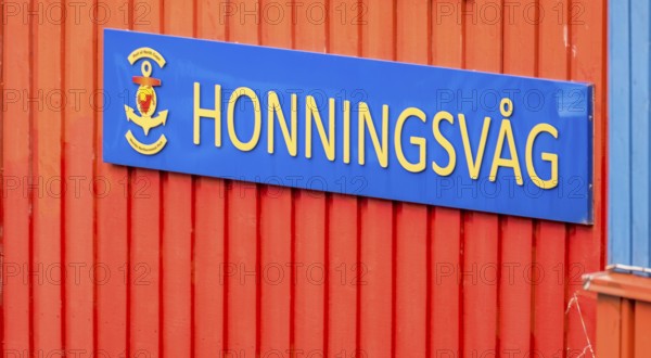 Town sign, Honningsvåg, Finnmark, Norway, Scandinavia, Europe, adventure travel, tourism,