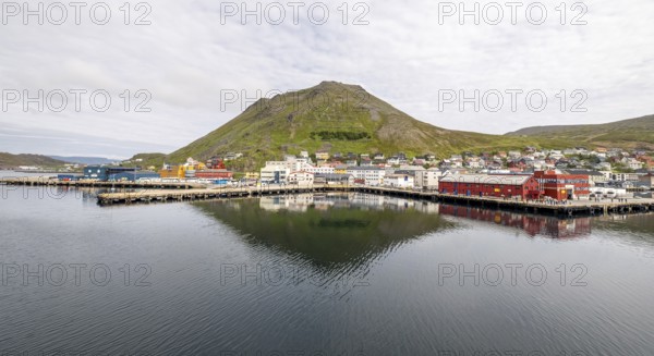 Harbour and town view, Honningsvåg, Finnmark, Norway, Scandinavia, Europe, adventure travel,