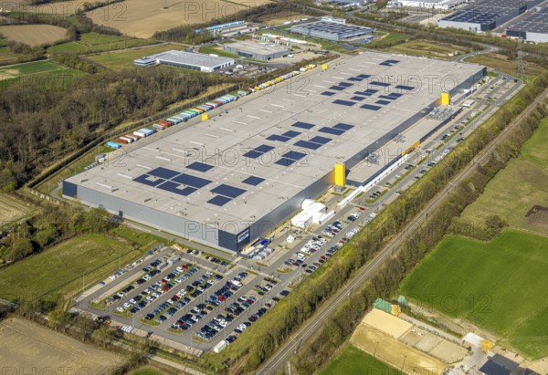Aerial photo, Amazon logistics, Amazon DE DTM1, Lenklar, Werne, Ruhr area, North Rhine-Westphalia,