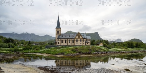 Vågan kirke, Vågan church, Kabelvåg, Nordland, Norway, Scandinavia, Europe, adventure travel, place