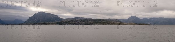Panoramic photo, coast, Rødøy, Nordland, Norway, Scandinavia, Europe, adventure travel, tourism,