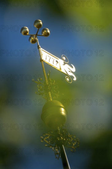 Church spire, weather vane, brass church spire, 1779, Trondheim, Trøndelag, Norway, Scandinavia,