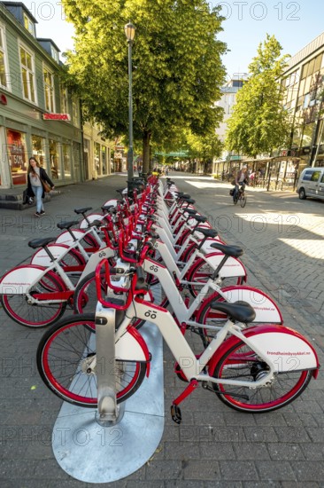 Bike station, bike stand, rental bikes, rental bike, Trondheim Bysykkel, Trondheim, Trøndelag,