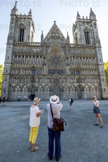 Nidaros Cathedral, cathedral, west façade, Trondheim, Trøndelag, Norway, Scandinavia, Europe,