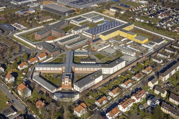 Aerial view, JVA Justizvollzugsanstalt Werl, Werl, Soester Börde, North Rhine-Westphalia, Germany,