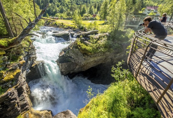 Gudbrandsjuvet canyon, Valldøla river, viewing platform, Valldal, Tafjord, Møre og Romsdal, Norway,