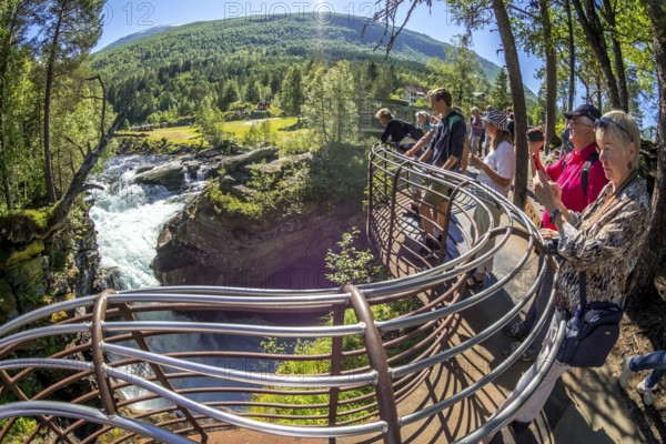 Gudbrandsjuvet canyon, Valldøla river, viewing platform, Valldal, Tafjord, Møre og Romsdal, Norway,