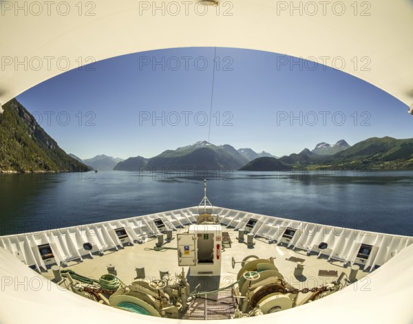 Panoramic view, bow, Storfjord, tranda, Møre og Romsdal, Norway, Scandinavia, Europe, adventure