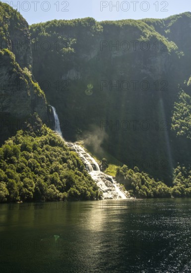 Seven Sisters Waterfall, Geirangerfjord, Geiranger, Møre og Romsdal, Norway, Scandinavia, Europe,