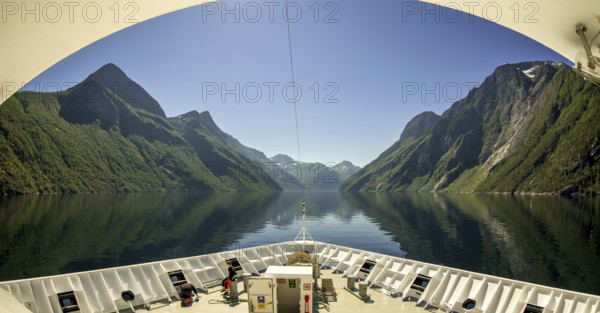 Panoramic view, bow, Storfjord, tranda, Møre og Romsdal, Norway, Scandinavia, Europe, adventure