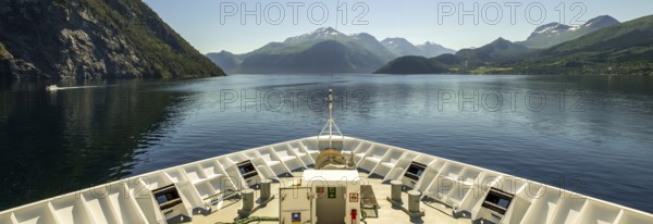 Panoramic view, bow, Storfjord, tranda, Møre og Romsdal, Norway, Scandinavia, Europe, adventure
