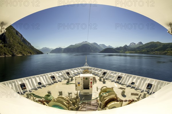 Panoramic view, bow, Storfjord, tranda, Møre og Romsdal, Norway, Scandinavia, Europe, adventure