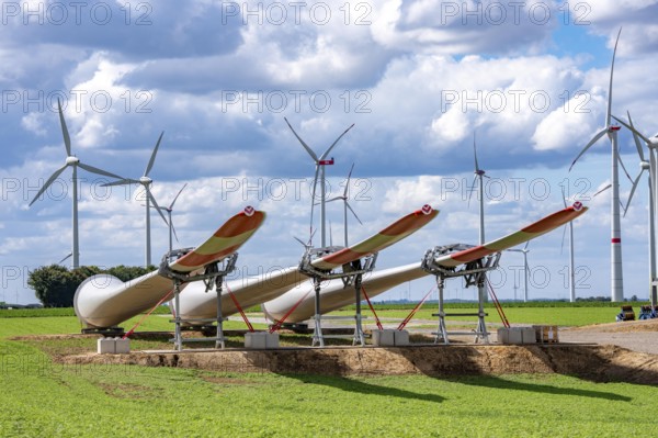 Construction site for the expansion of the Lövenich wind farm, in the Rhenish lignite mining area,