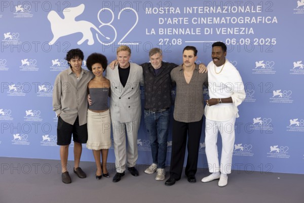 Venice, Italy - 2 September 2025: Myha'la, Gus Van Sant, Cary Elwes, Dacre Montgomery, Colman