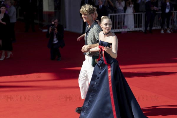 Venice, Italy - 1 September 2025: Mia Lidofsky and Amanda Seyfried during the red carpet of - The