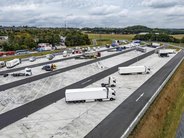 New large service area for trucks on the A1 motorway, largest parking area for trucks in North