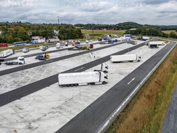 New large service area for trucks on the A1 motorway, largest parking area for trucks in North