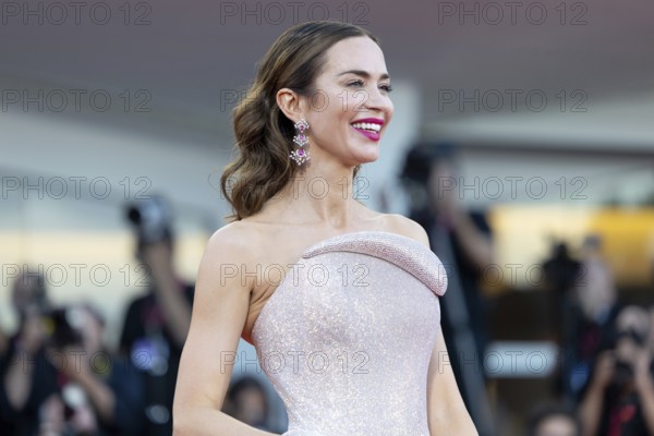 Venice, Italy - 1 September 2025: Emily Blunt during the red carpet of - The Smashing Machine -