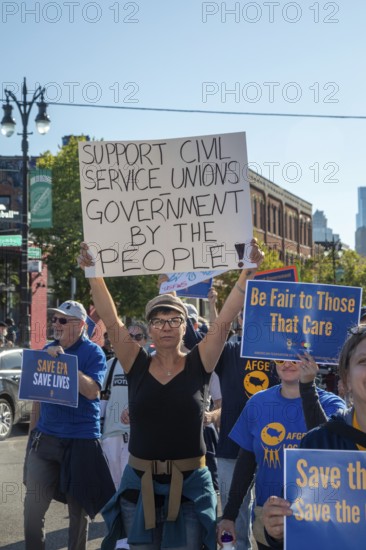 Detroit, Michigan USA - 1 September 2025 - Members of the American Federation of Government