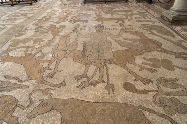 Floor mosaics in the Cathedral of Santa Maria Annunziata in Otranto, Apulia, Italy