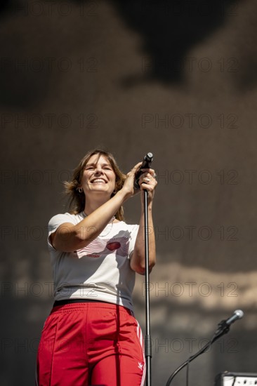 Eva Briegel, singer of the band Juli at the Superbloom Festival, day 2 in the Olympiapark, Munich,