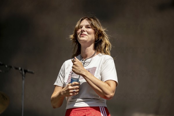Eva Briegel, singer of the band Juli at the Superbloom Festival, day 2 in the Olympiapark, Munich,