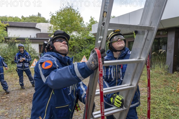 Emergency services from the infrastructure specialist group set up water, sewage, electricity and