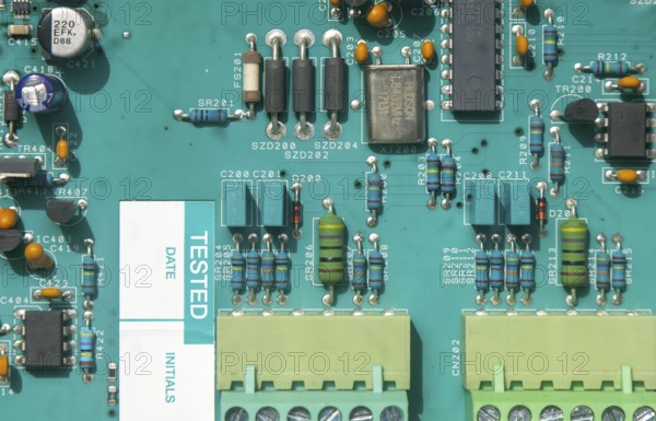 Electrical circuit board of Solar Separator Alarm solar powered safety system, Woodbridge, Suffolk,