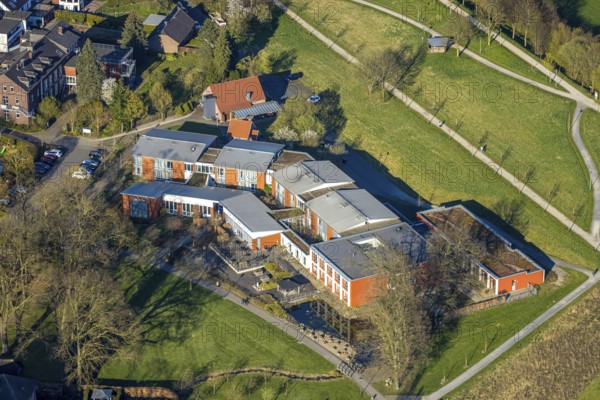 Aerial view, St. Vitus Stift GmbH retirement home, Olfen-Stadt, Olfen, Münsterland, North