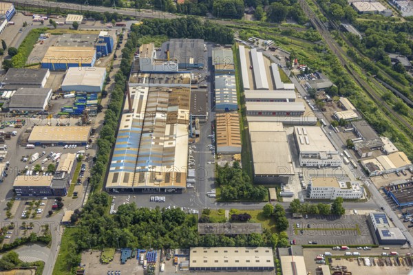 Aerial view, industrial area West 2, commercial area Zum Eisenhammer, company Trane Zum Eisenhammer