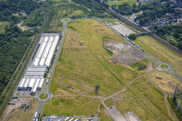 Aerial view, Bloomways GmbH flower wholesaler at Brammenring in Westfield Centro shopping centre