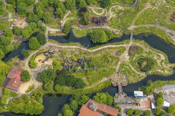 Aerial view, adventure playground in Westfield Centro shopping centre Neue Mitte, Oberhausen, Ruhr