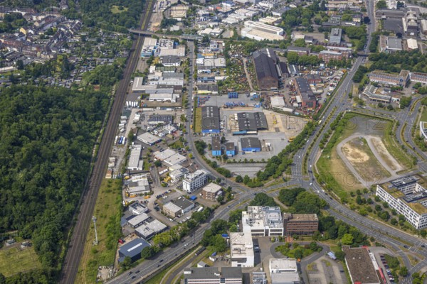 Aerial view, industrial area at the technology centre, Fraunhofer Cluster Circular Plastics Economy